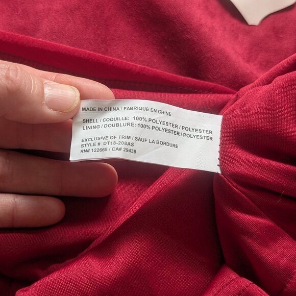 Altar'd State, Cranberry Red Faux Suede Blouse with Bell Sleeves, Sz S - Picture 5 of 12